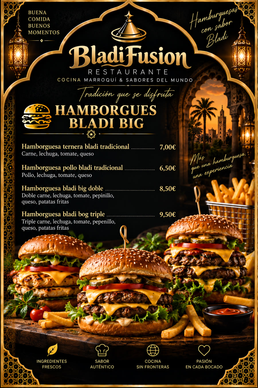 Carta de hamburguesas Bladifusion